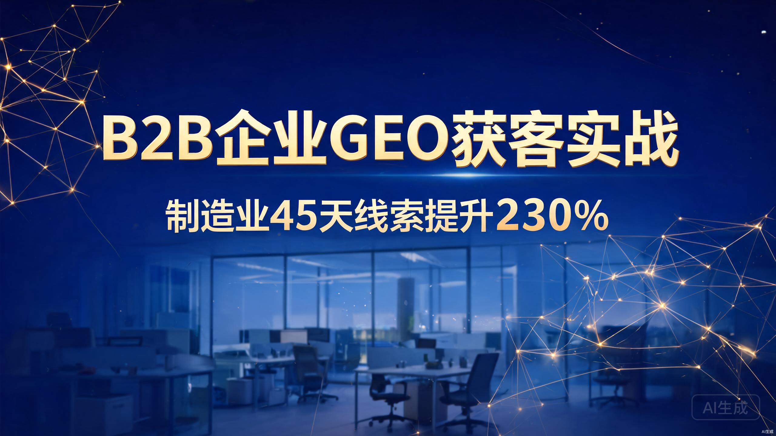 正飞GEO B2B获客实战：制造业45天销售线索提升230%的真实案例