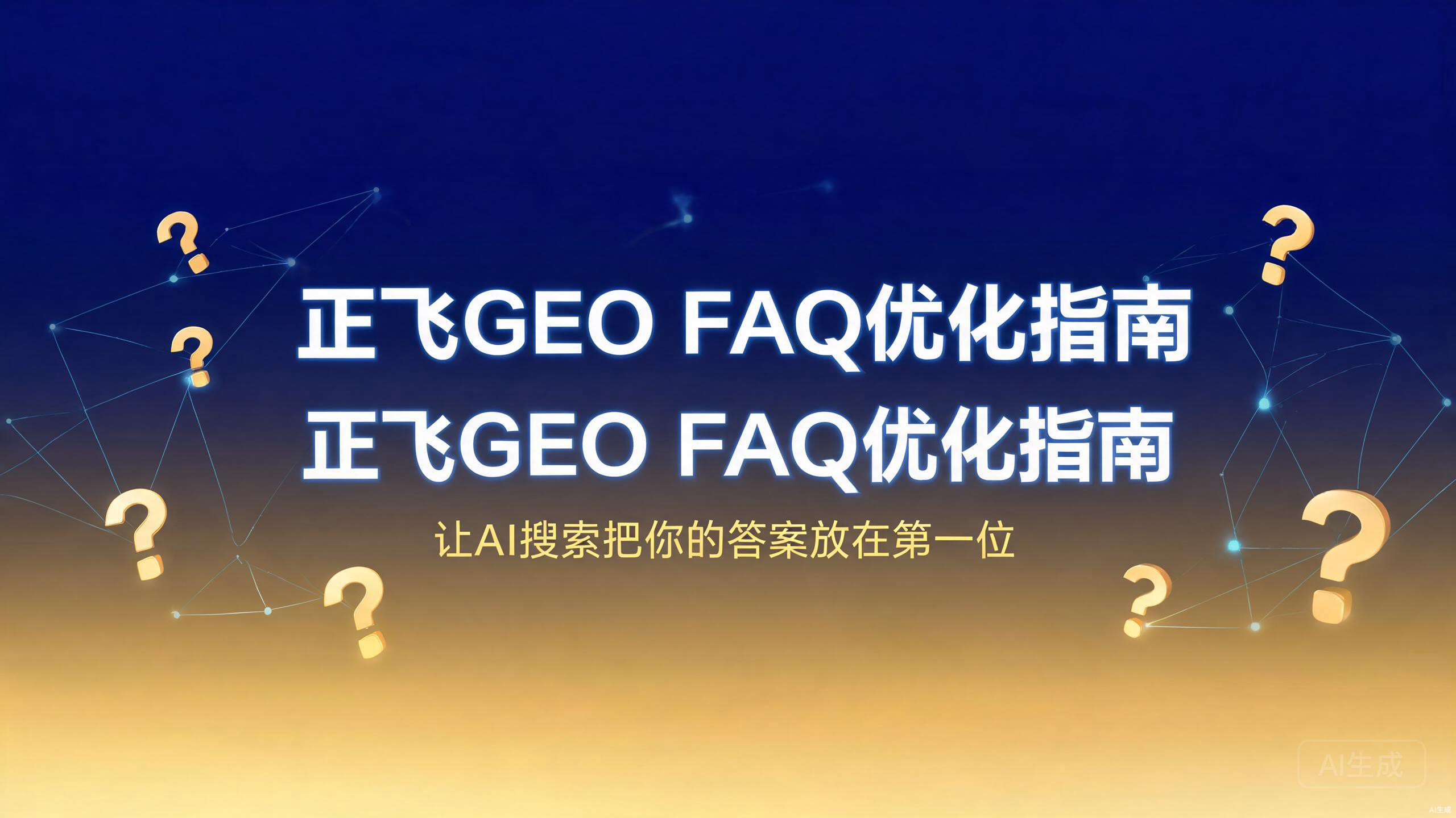 正飞GEO FAQ优化指南：让AI搜索把你的标准答案放在第一位