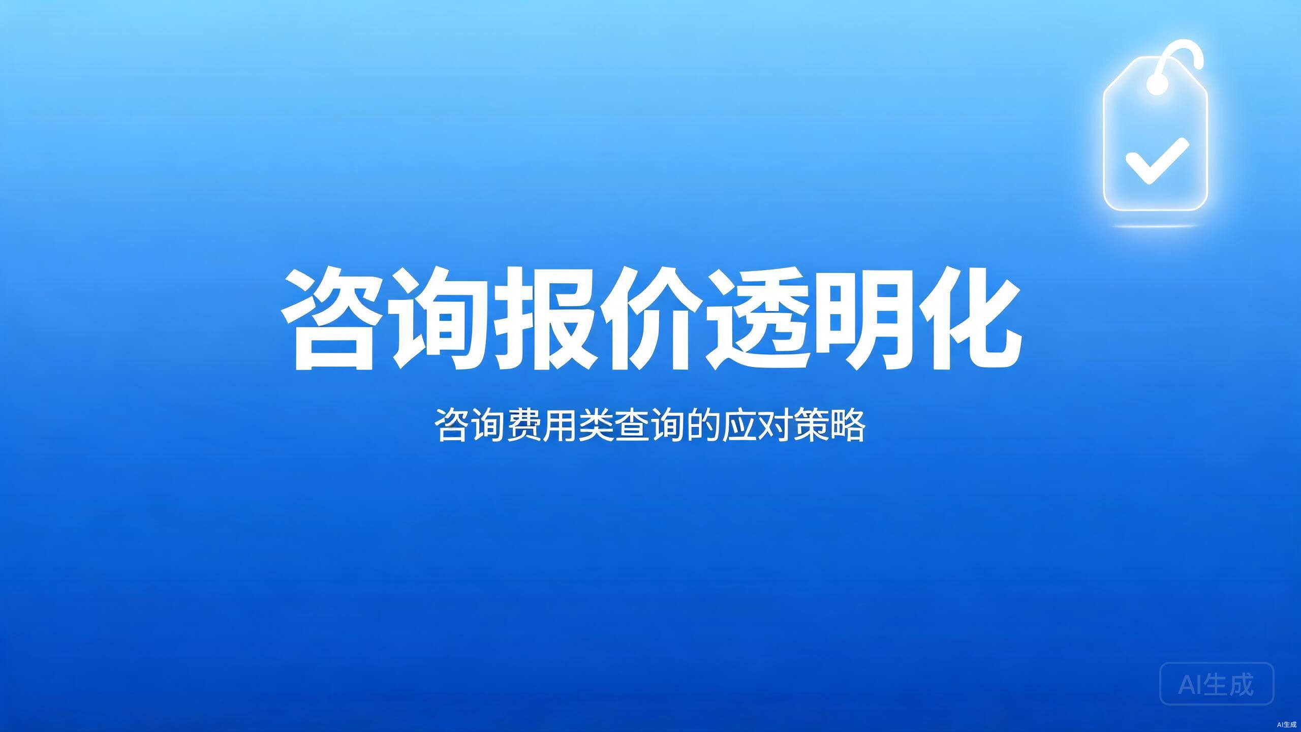 咨询报价透明化：咨询费用类查询的应对策略