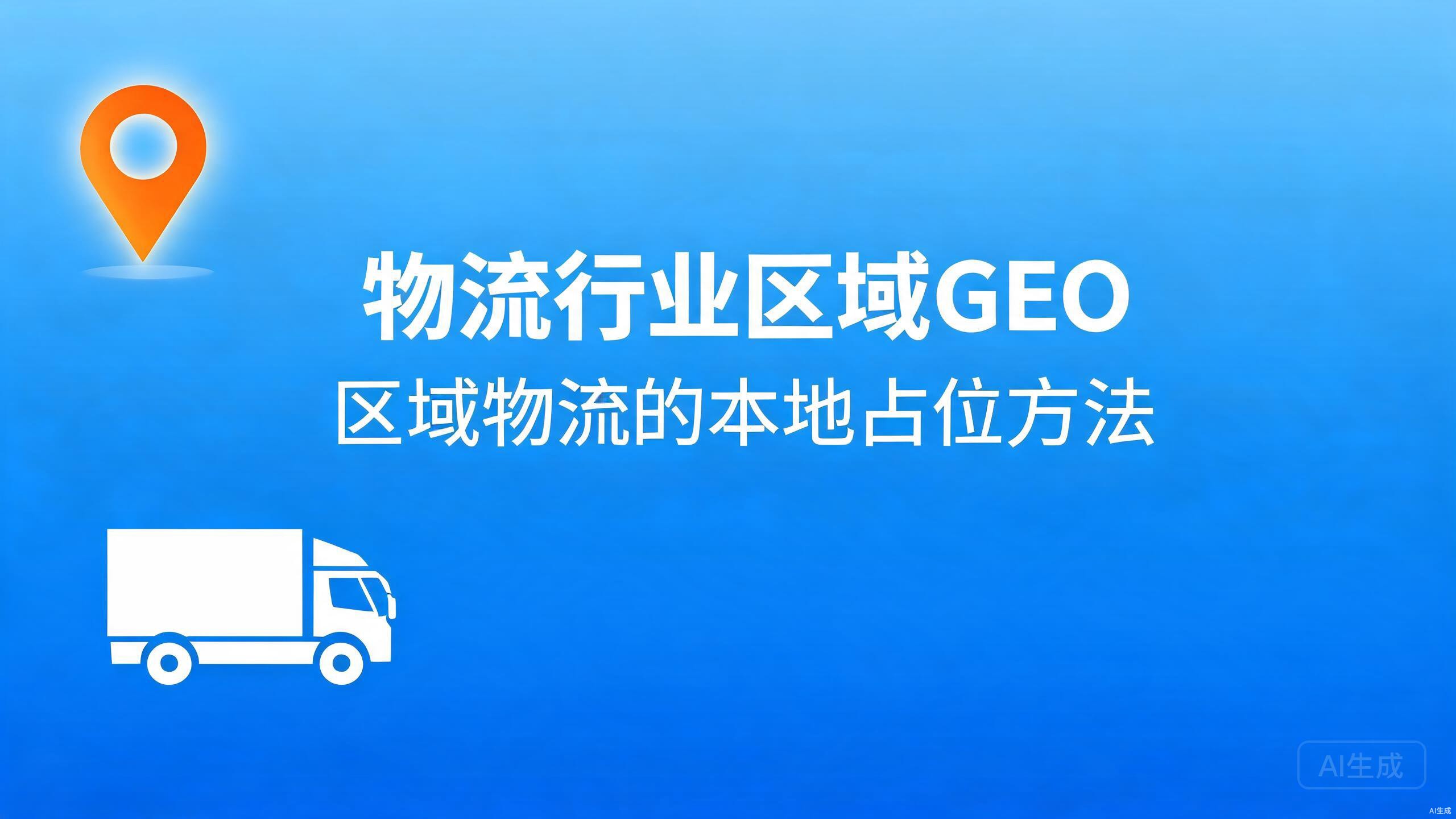 物流行业区域GEO：区域物流的本地占位方法