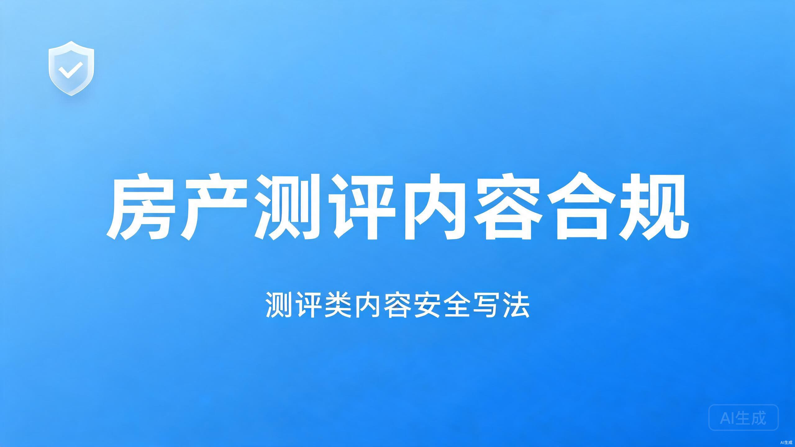 房产测评内容合规：测评类内容的安全写法