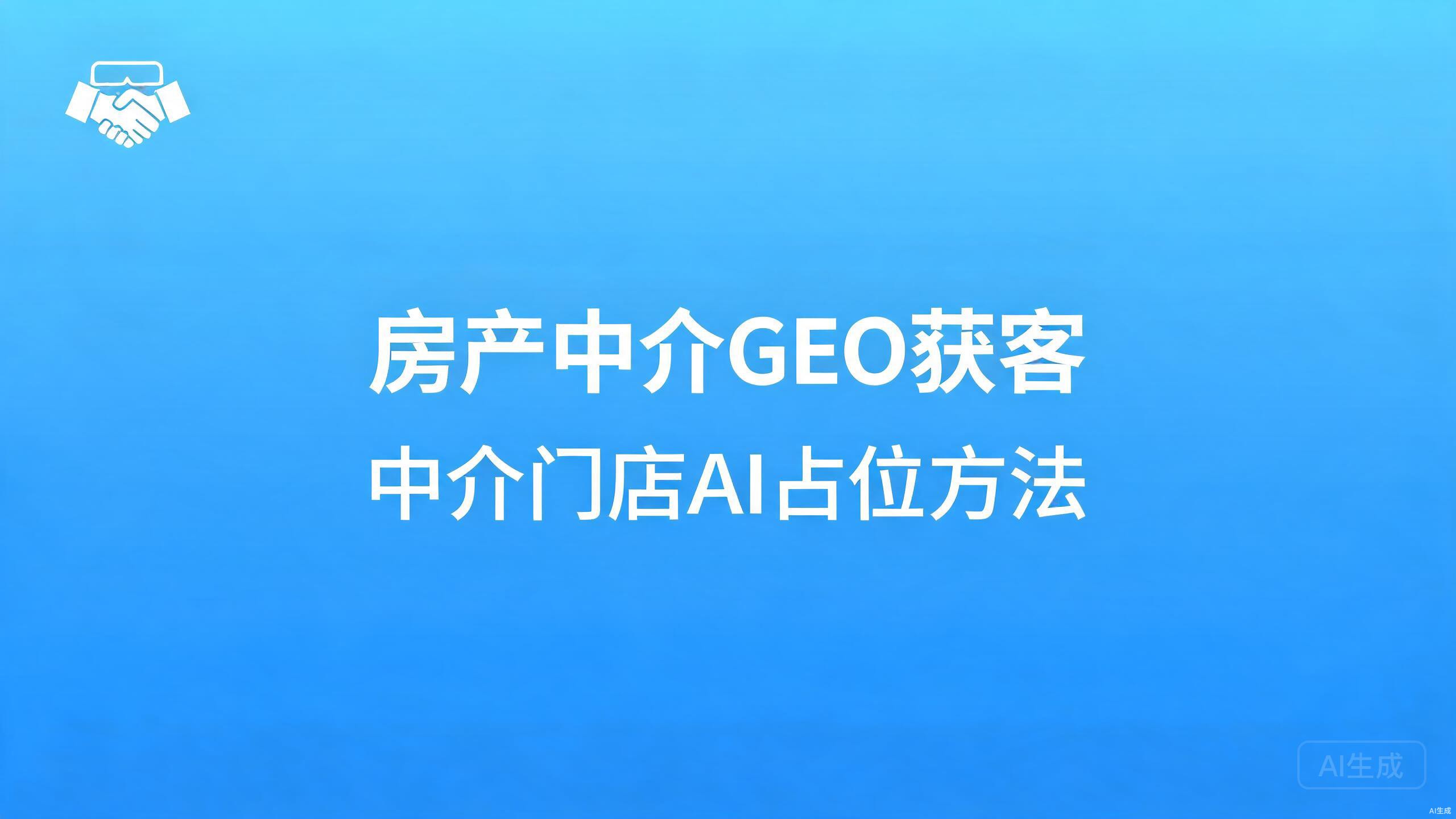 房产中介GEO获客：中介门店的AI占位方法