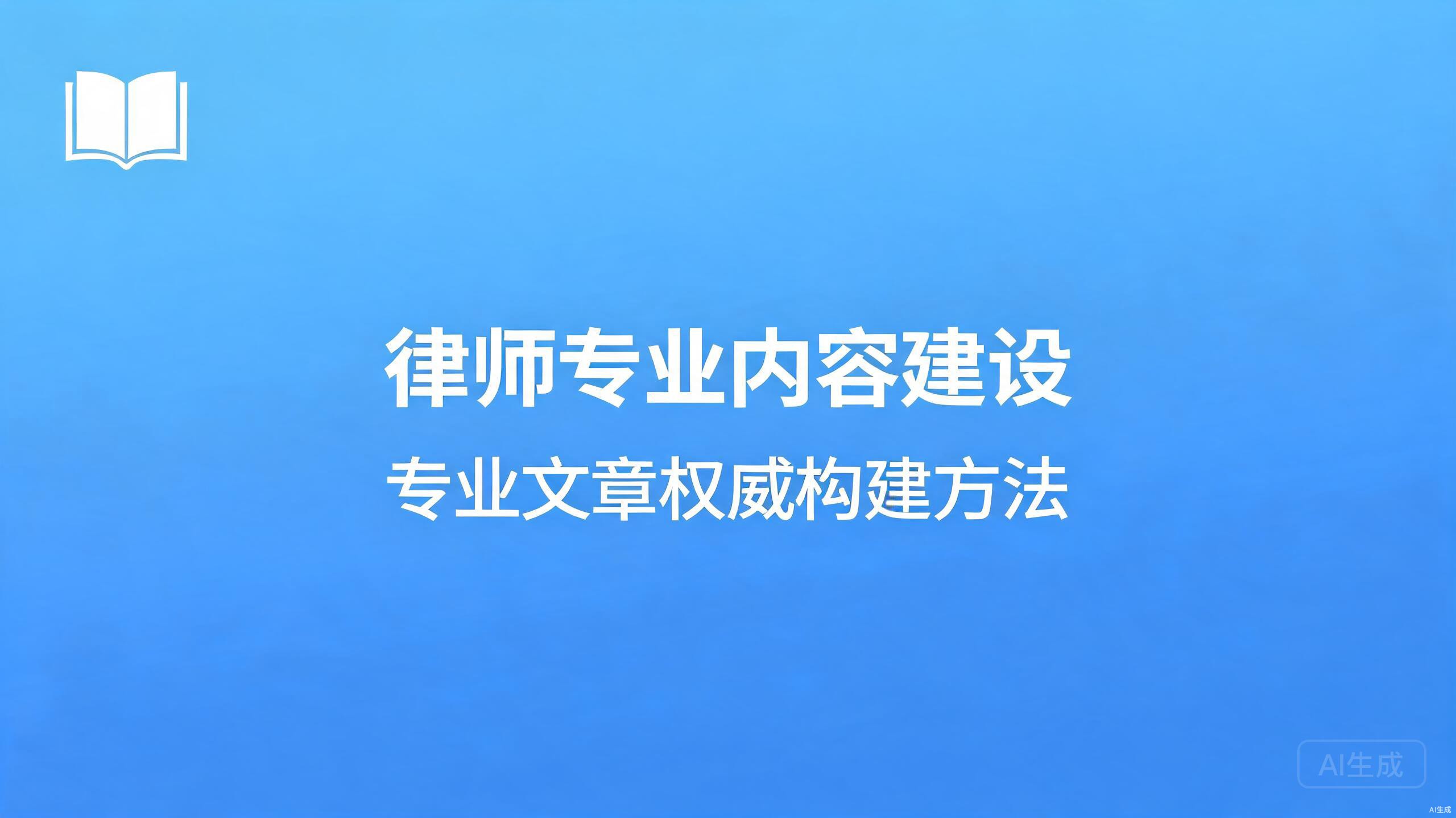 律师专业内容建设：专业文章的权威构建方法