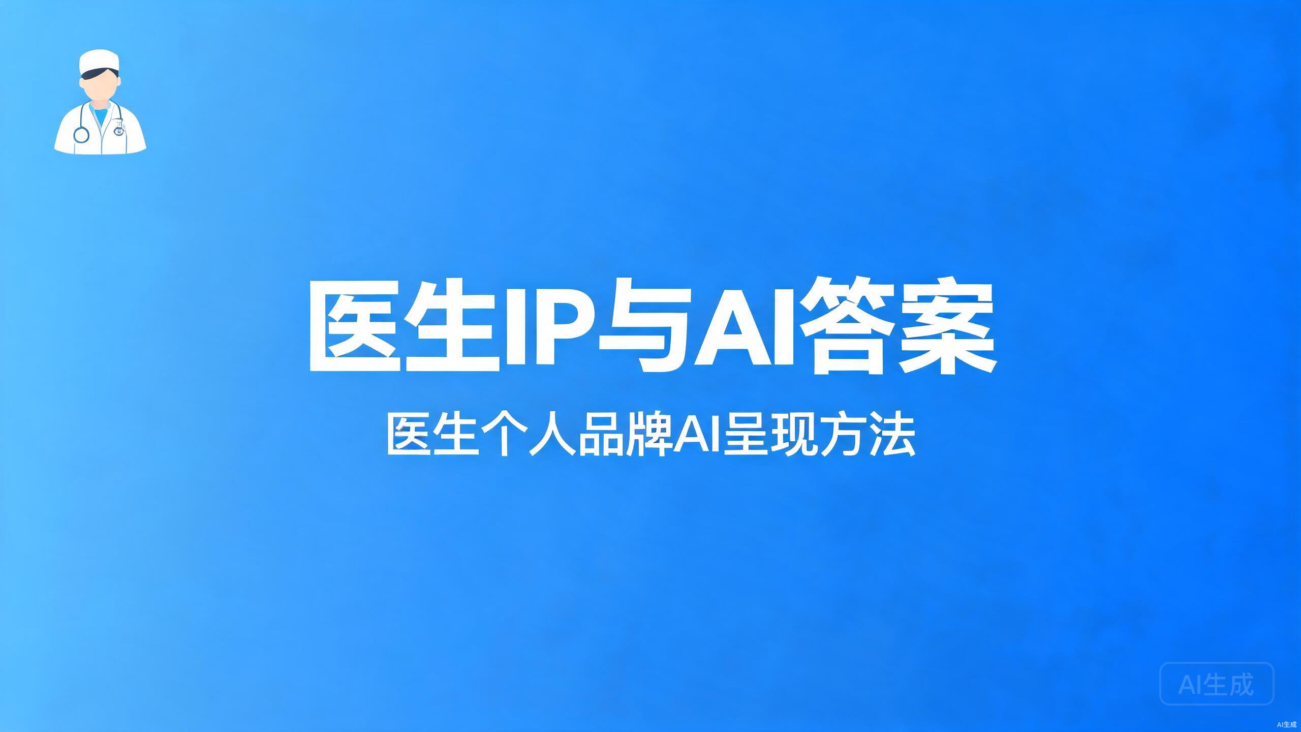 医生IP与AI答案：医生个人品牌在AI答案中的呈现方法