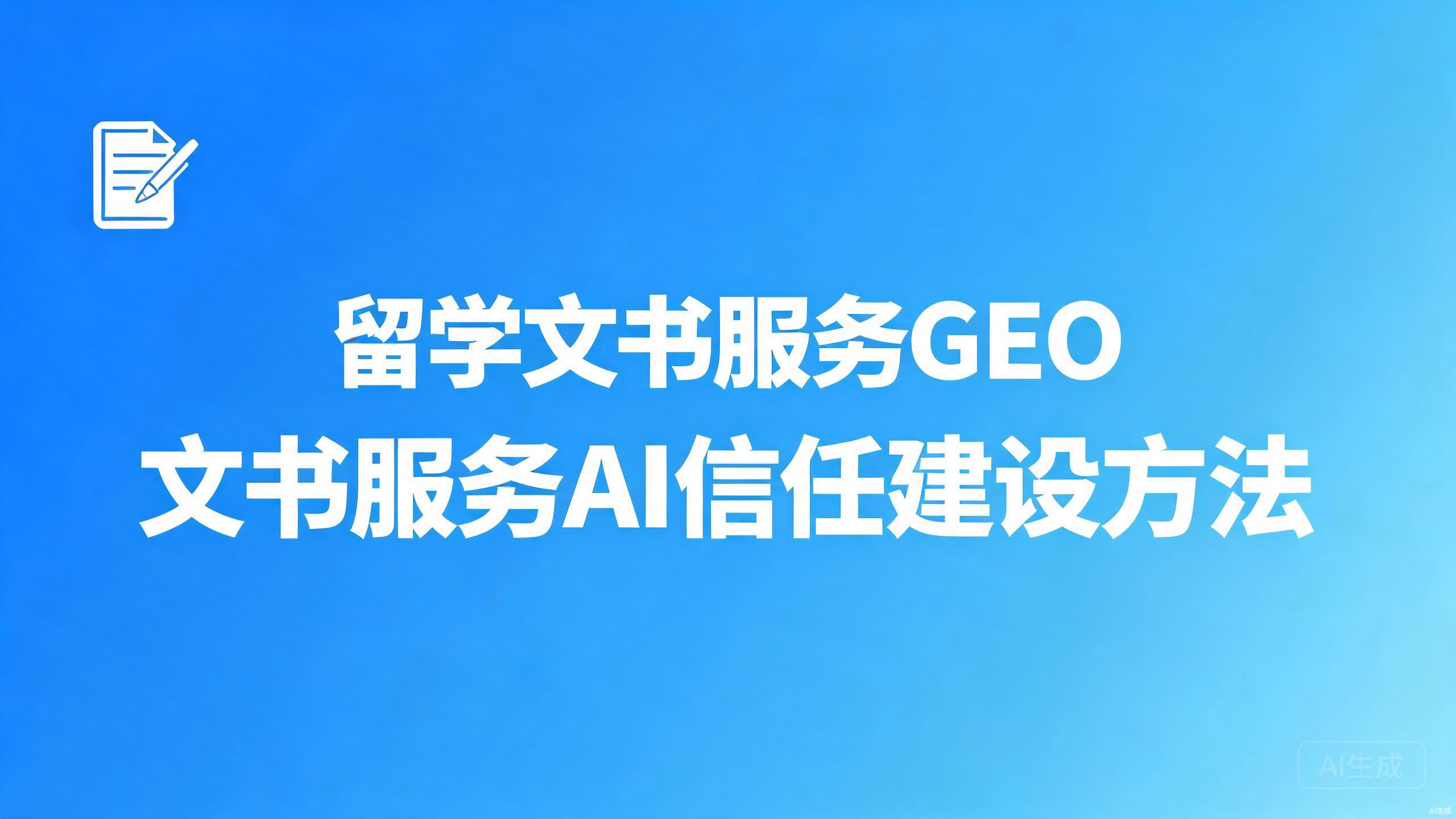 留学文书服务GEO：文书服务的AI信任建设