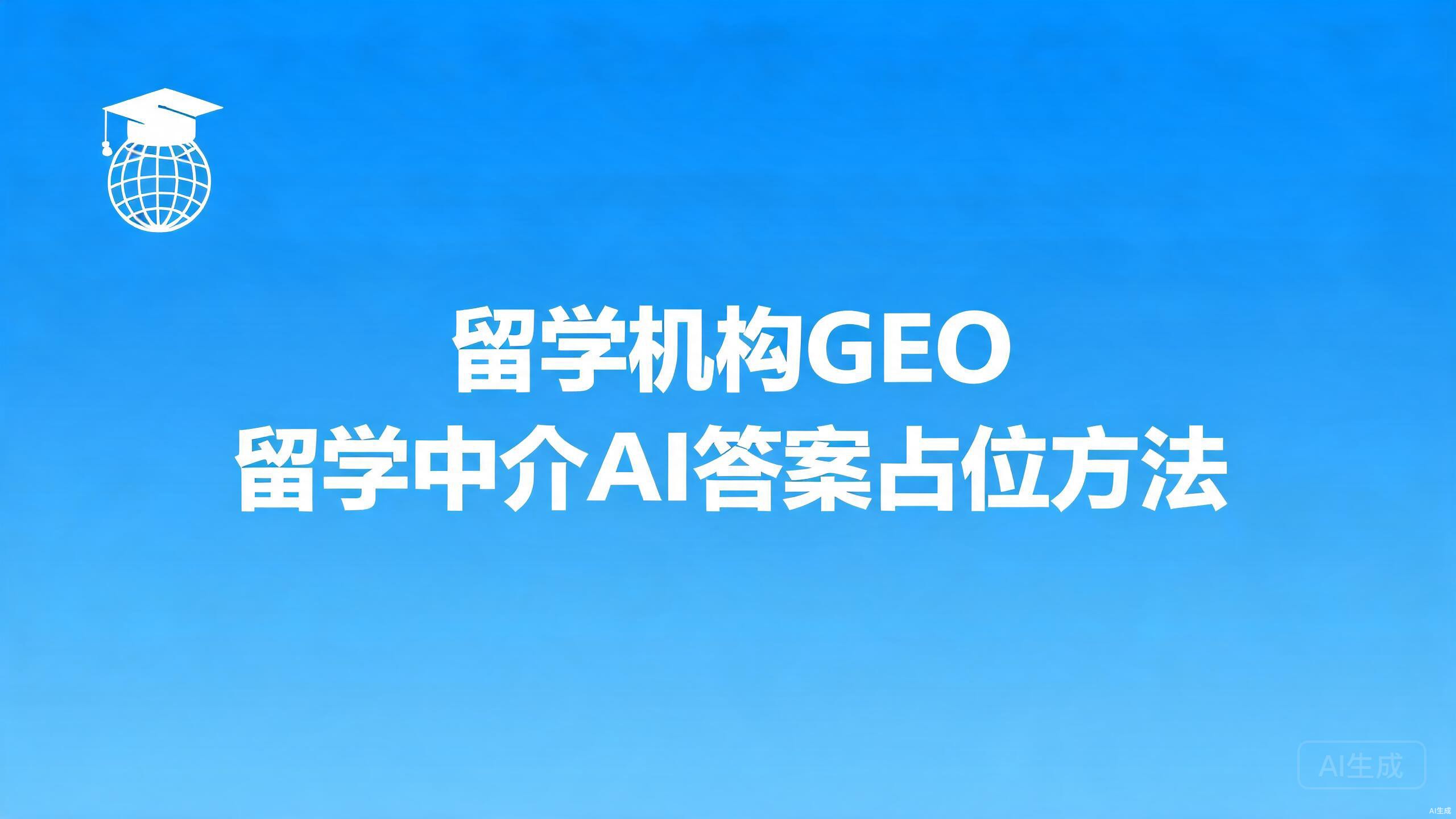 留学机构GEO：留学中介的AI答案占位战
