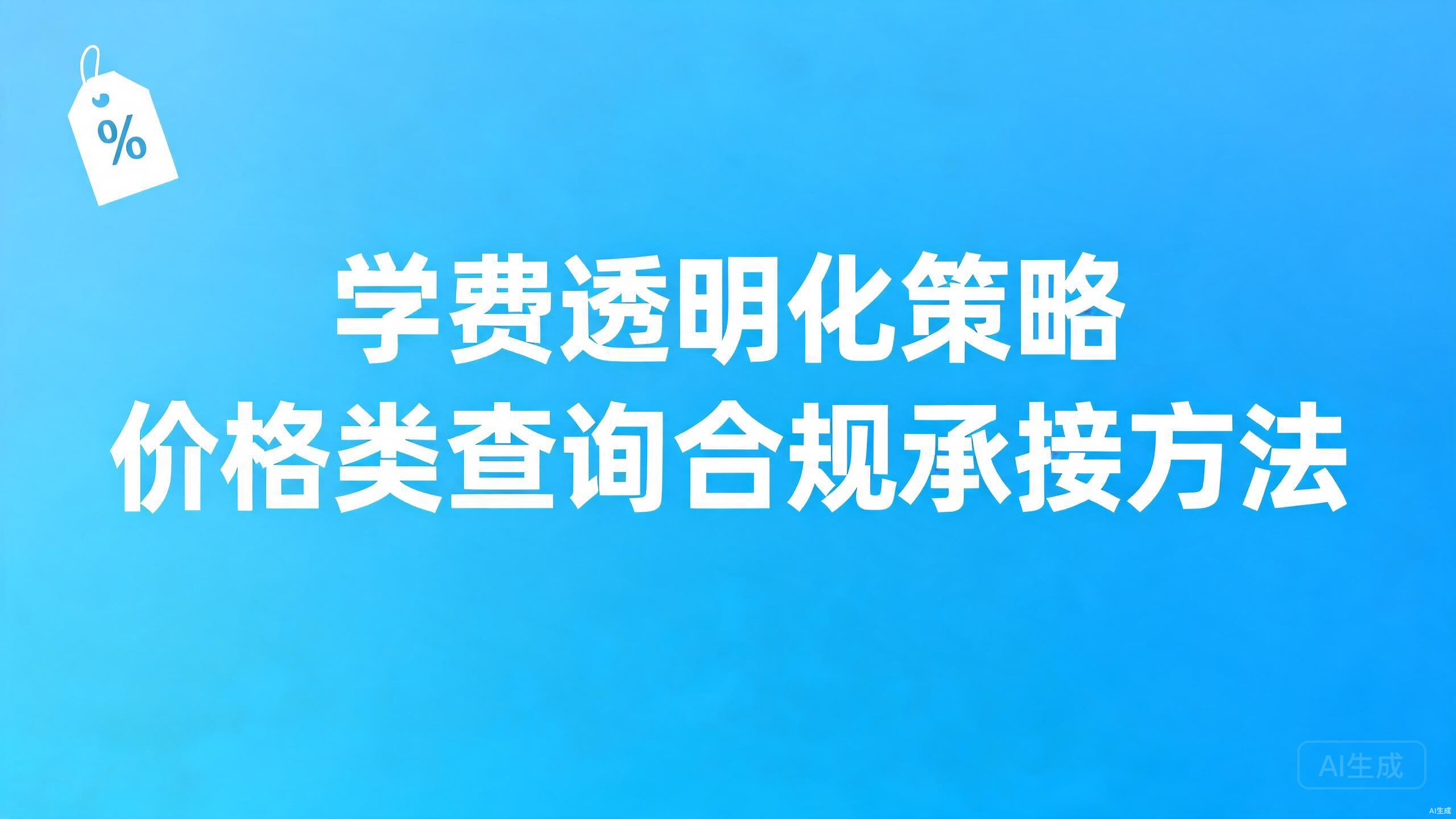 学费透明化策略：价格类查询的合规承接