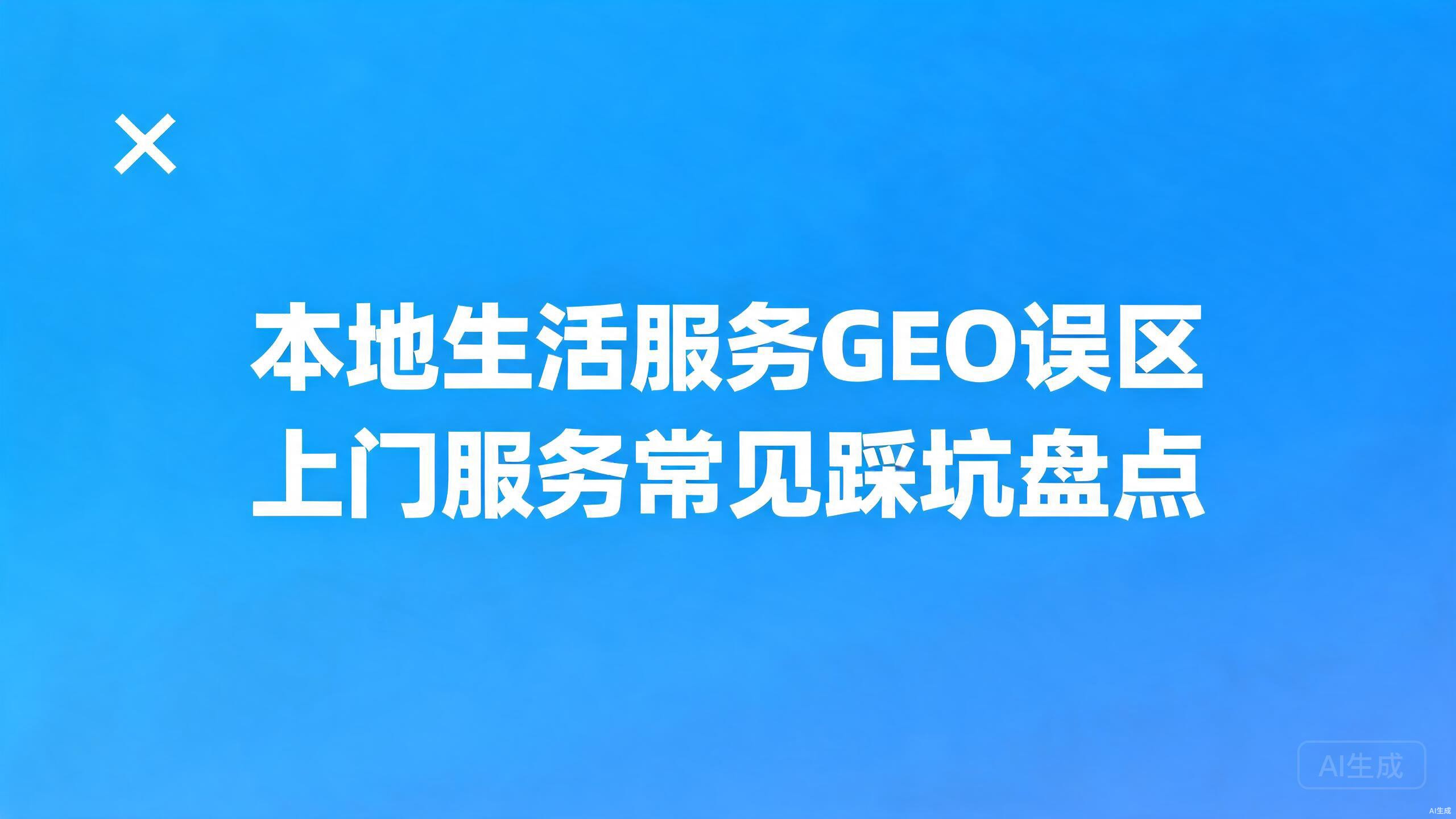 本地生活服务GEO误区：上门服务行业常见踩坑盘点