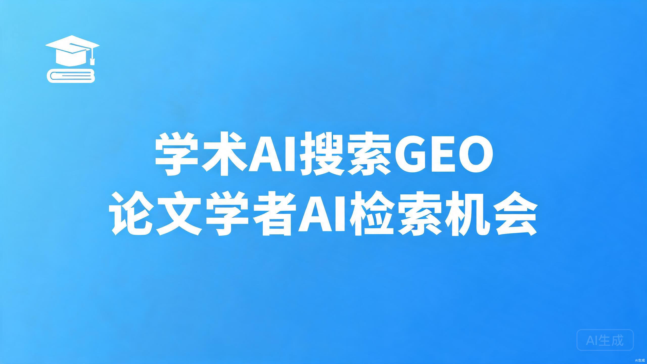 学术AI搜索GEO：论文与学者在AI学术检索中的机会