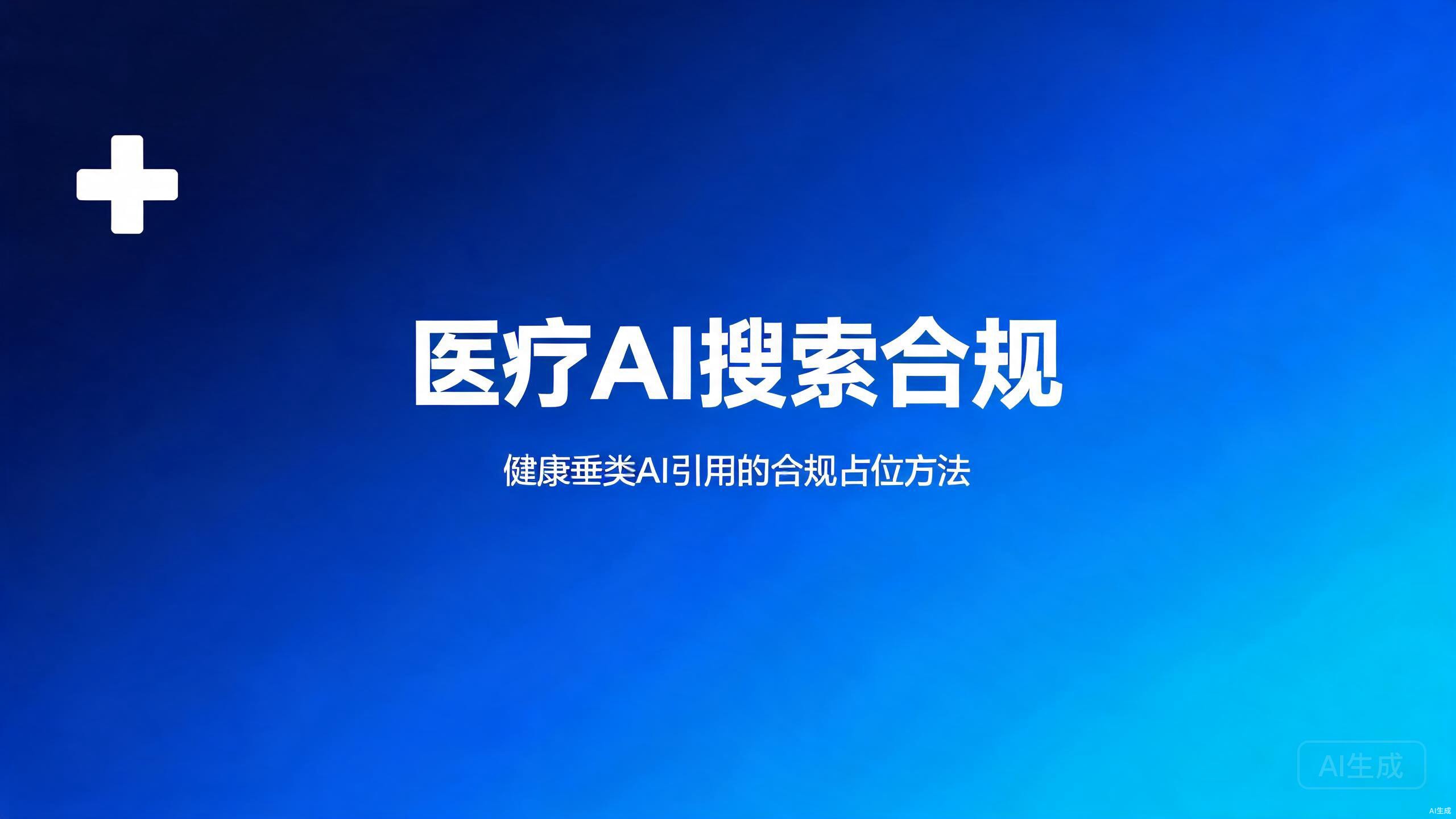 医疗AI搜索合规：健康垂类AI引用的合规占位方法