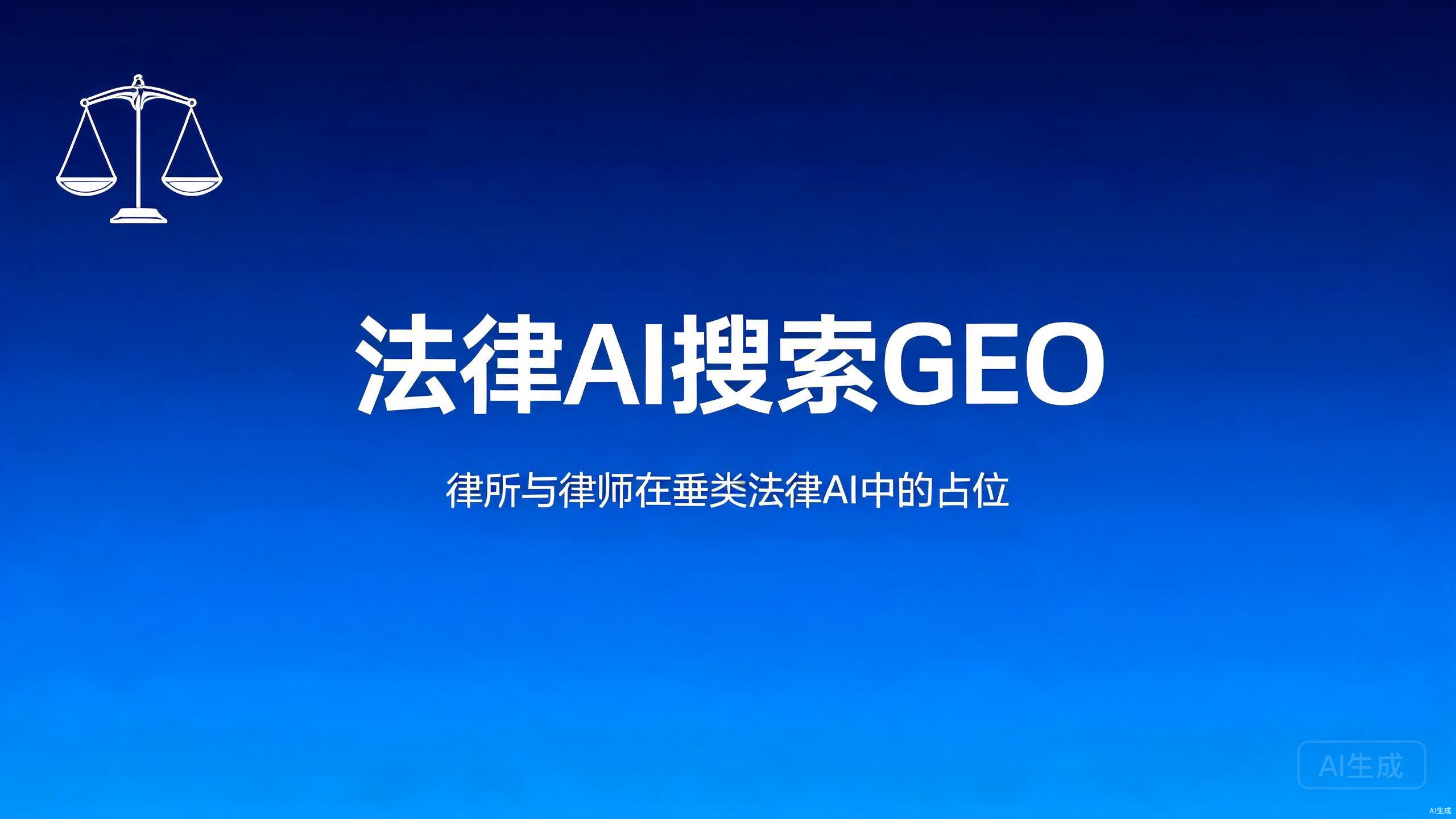 法律AI搜索GEO：律所与律师在垂类法律AI中的占位