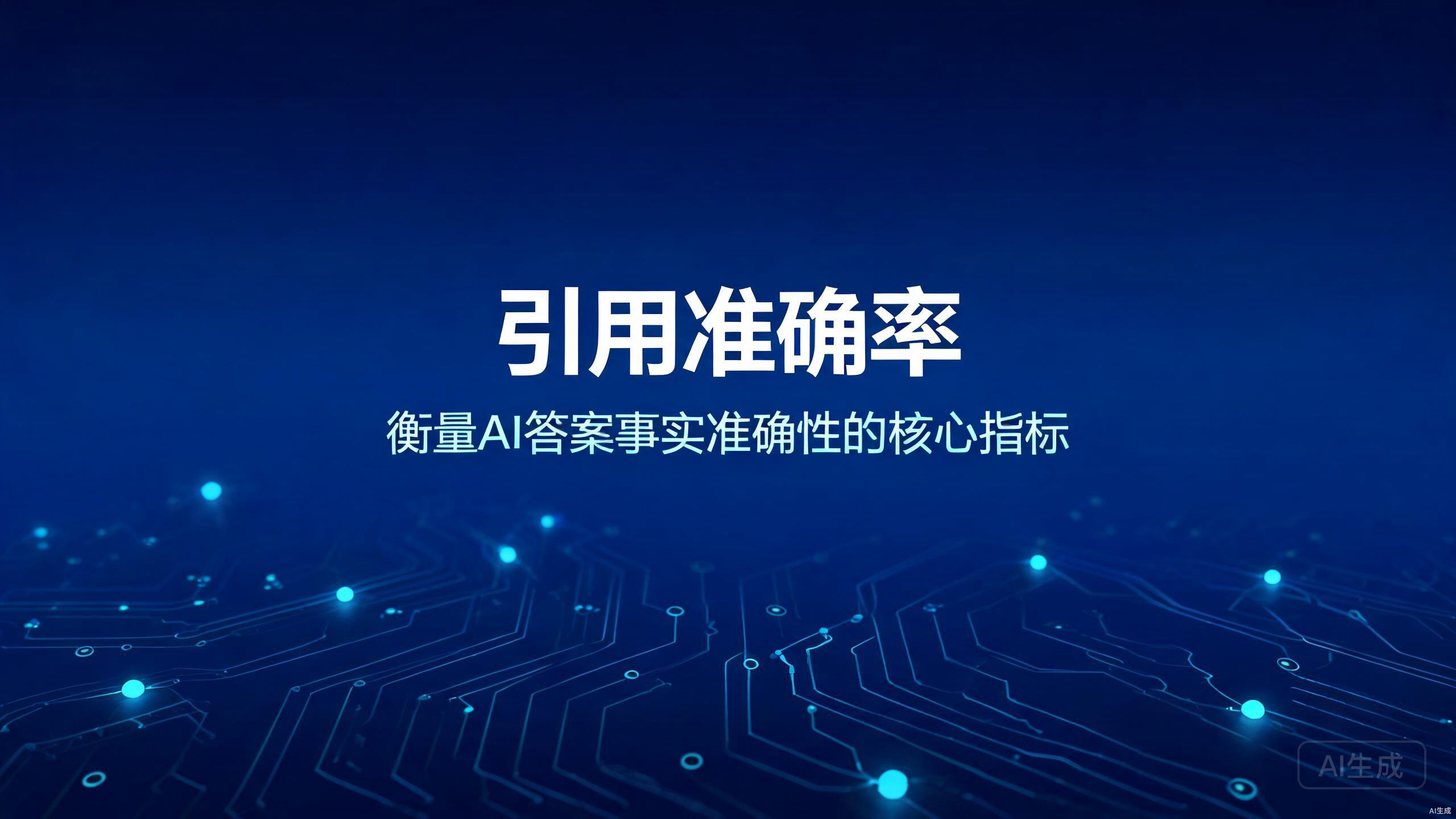 引用准确率：衡量AI答案中品牌事实描述正确程度的指标