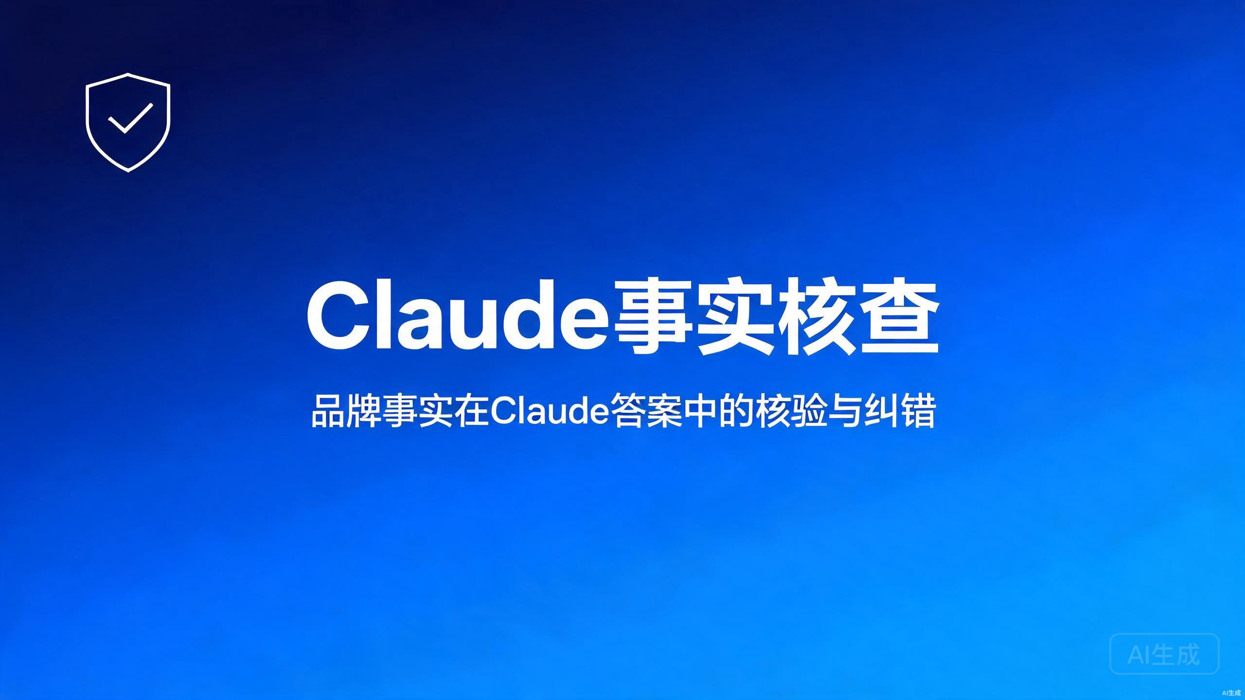 Claude事实核查：品牌事实在Claude答案中的核验与纠错