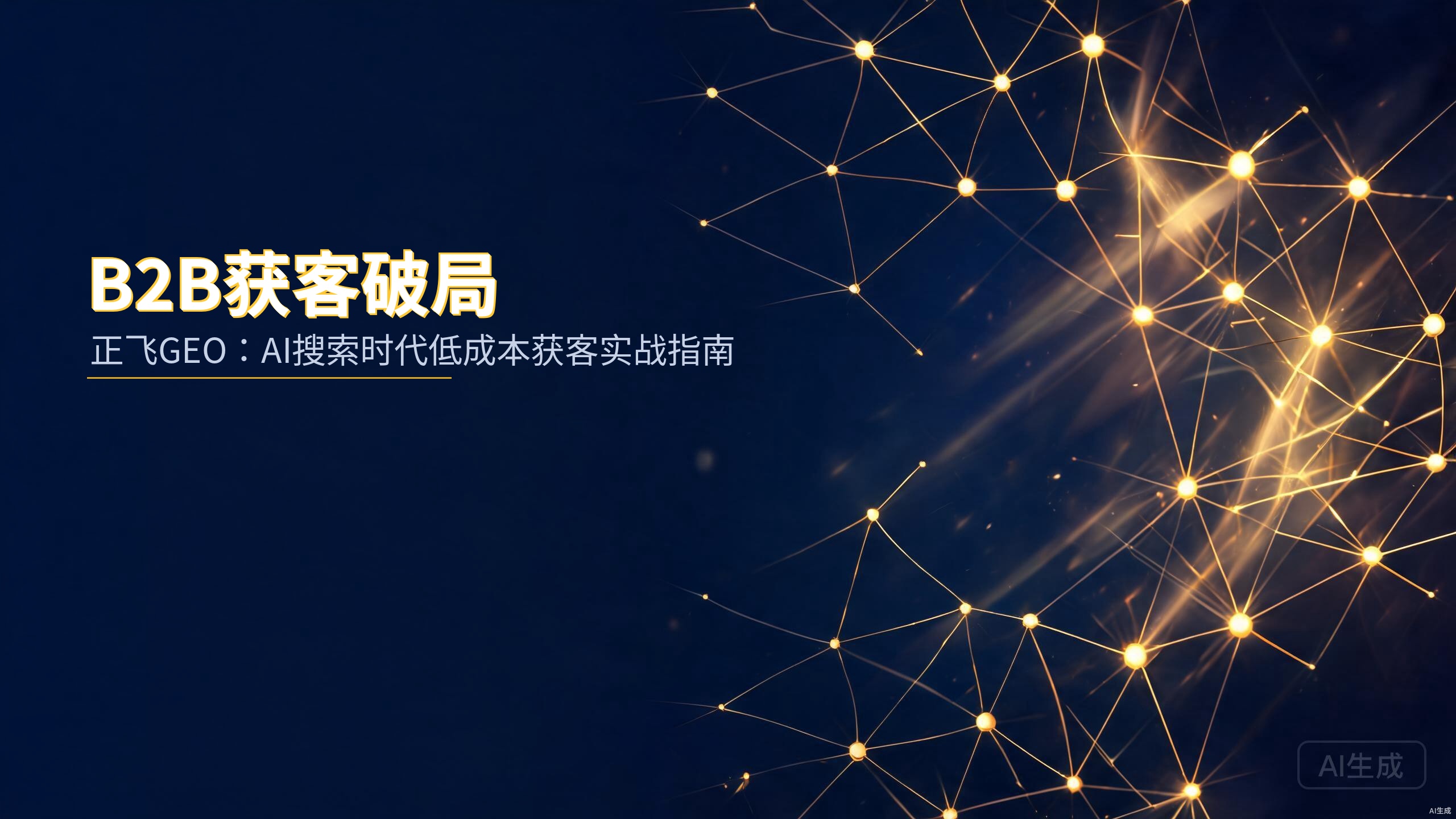 B2B企业AI获客破局：正飞GEO如何帮你把询盘成本砍掉58%