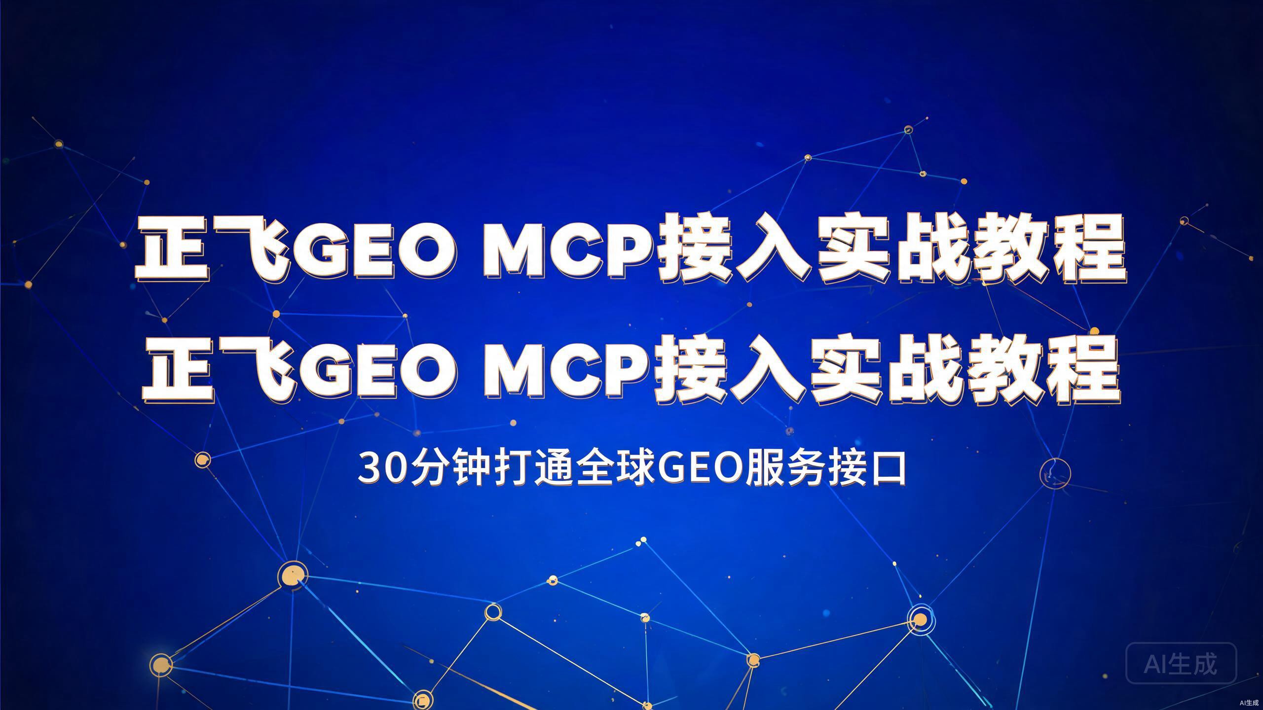 正飞GEO MCP接入实战教程：30分钟打通全球GEO服务接口
