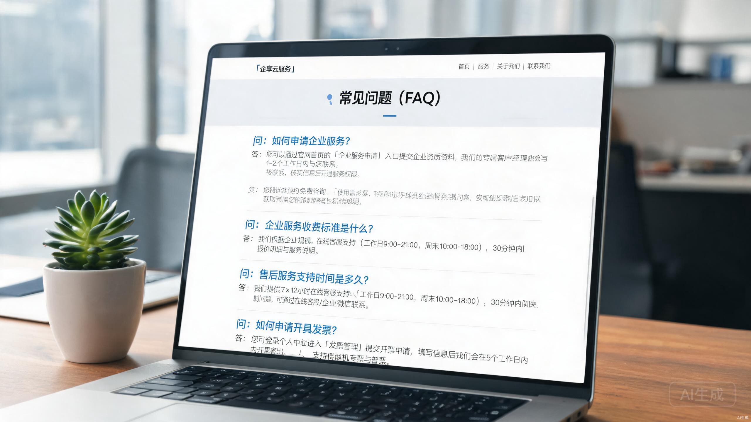 FAQ页面
