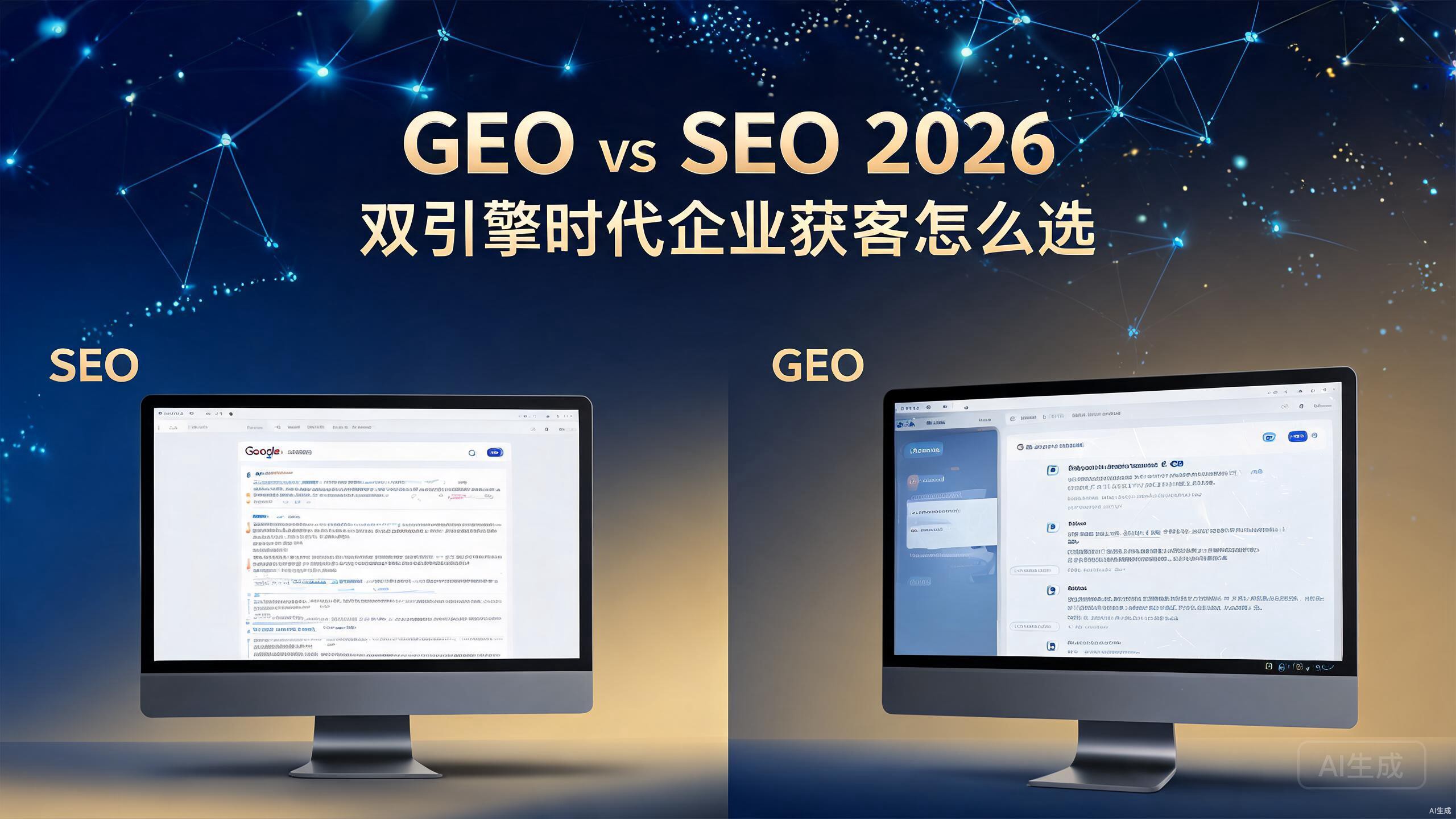 GEO vs SEO 2026：正飞GEO深度拆解双引擎时代企业获客怎么选