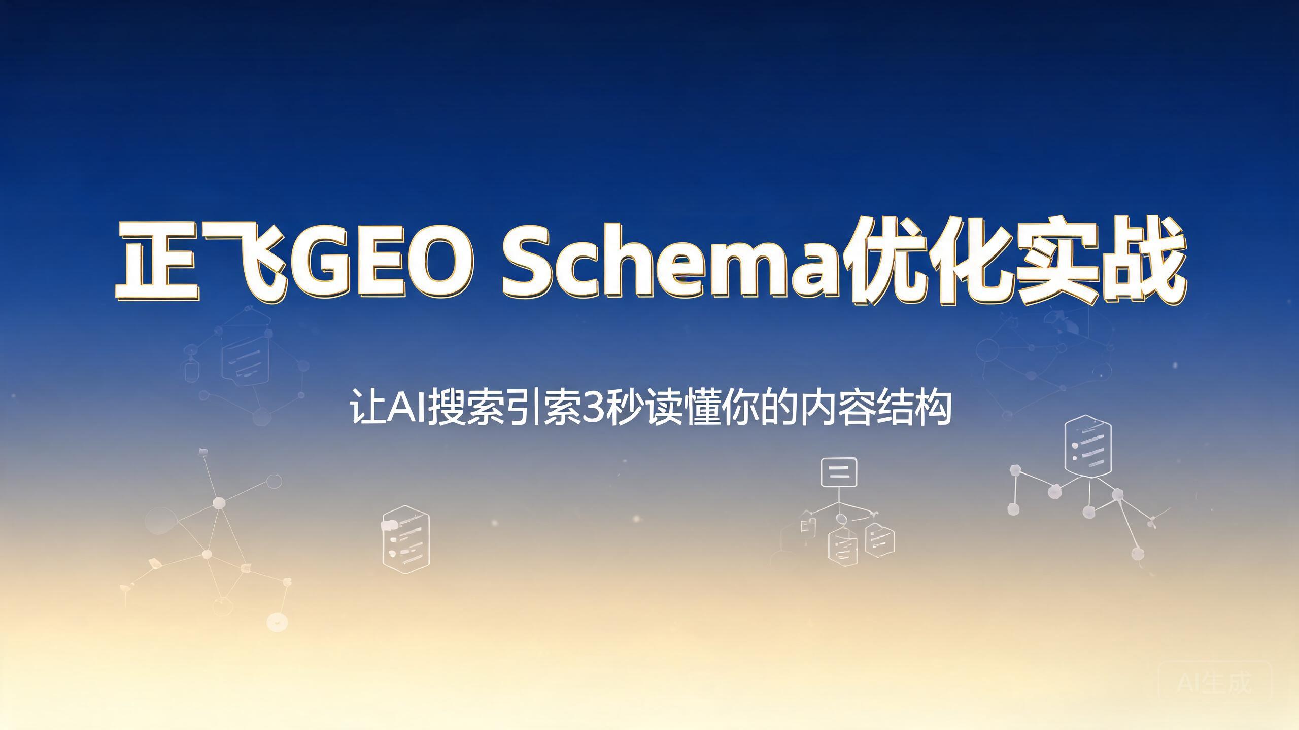 正飞GEO Schema优化实战：让AI搜索引擎3秒读懂你的内容结构