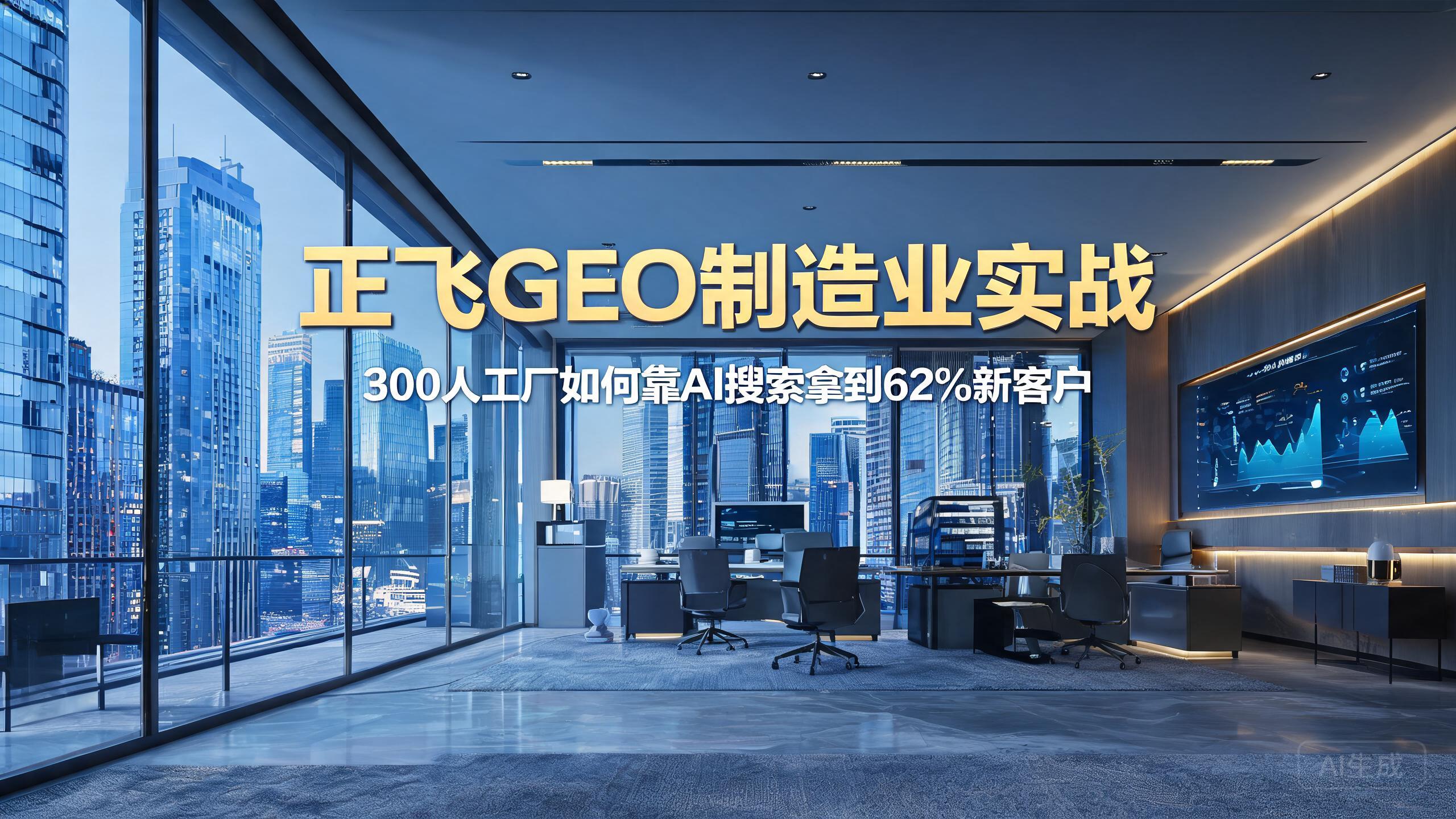 正飞GEO制造业实战：300人工厂如何靠AI搜索拿到62%新客户