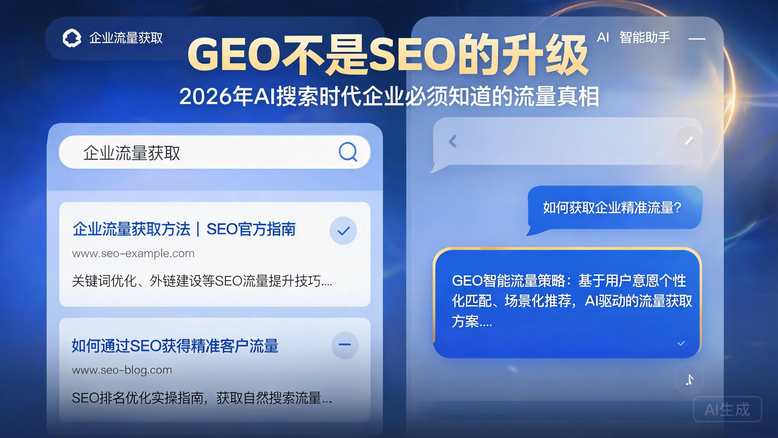 GEO不是SEO升级：2026年AI搜索时代企业必须知道的流量真相