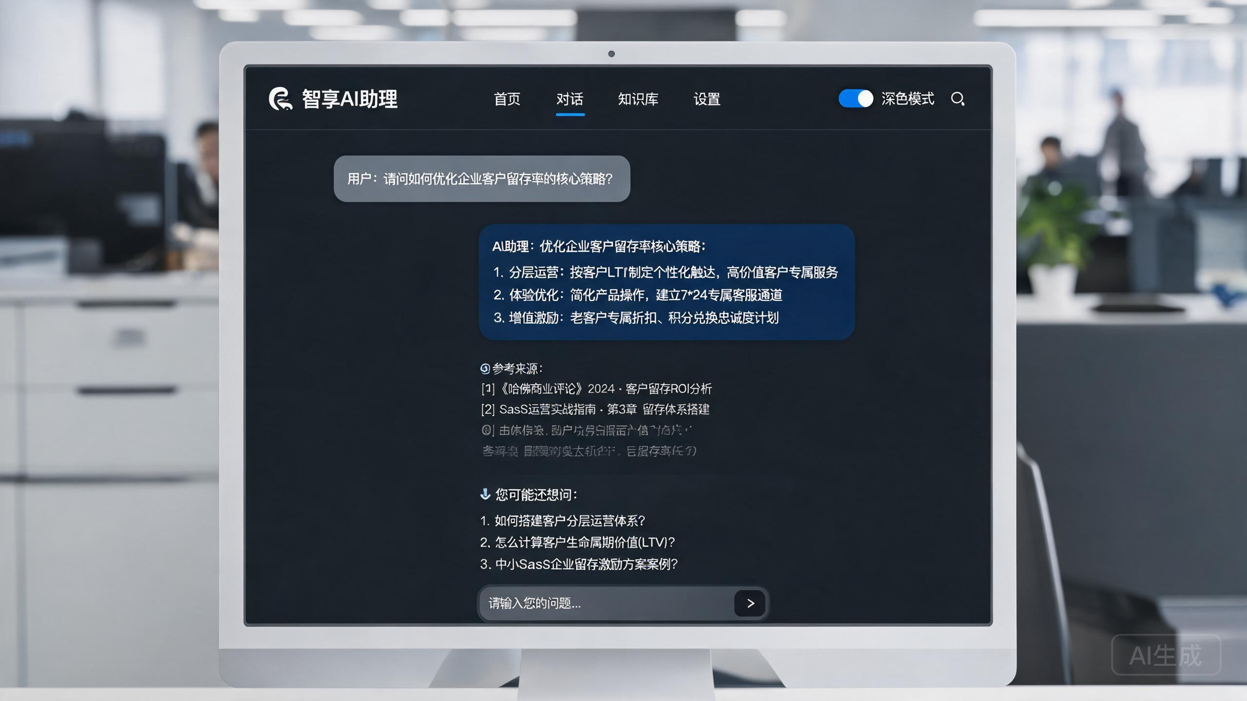 AI智能对话界面