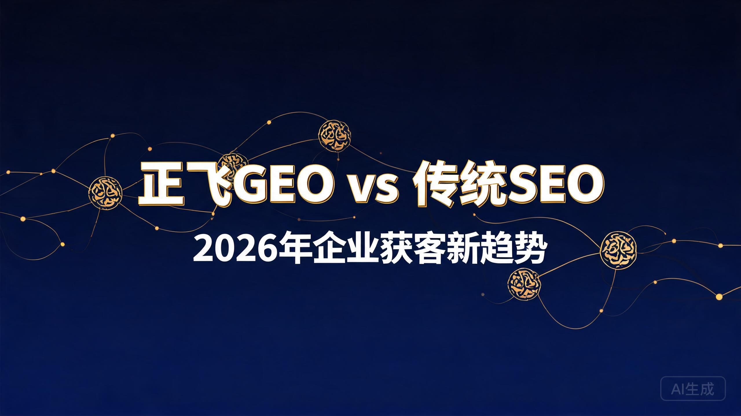 正飞GEO vs传统SEO：2026年企业获客为什么必须选GEO？一篇讲透15倍差距真相