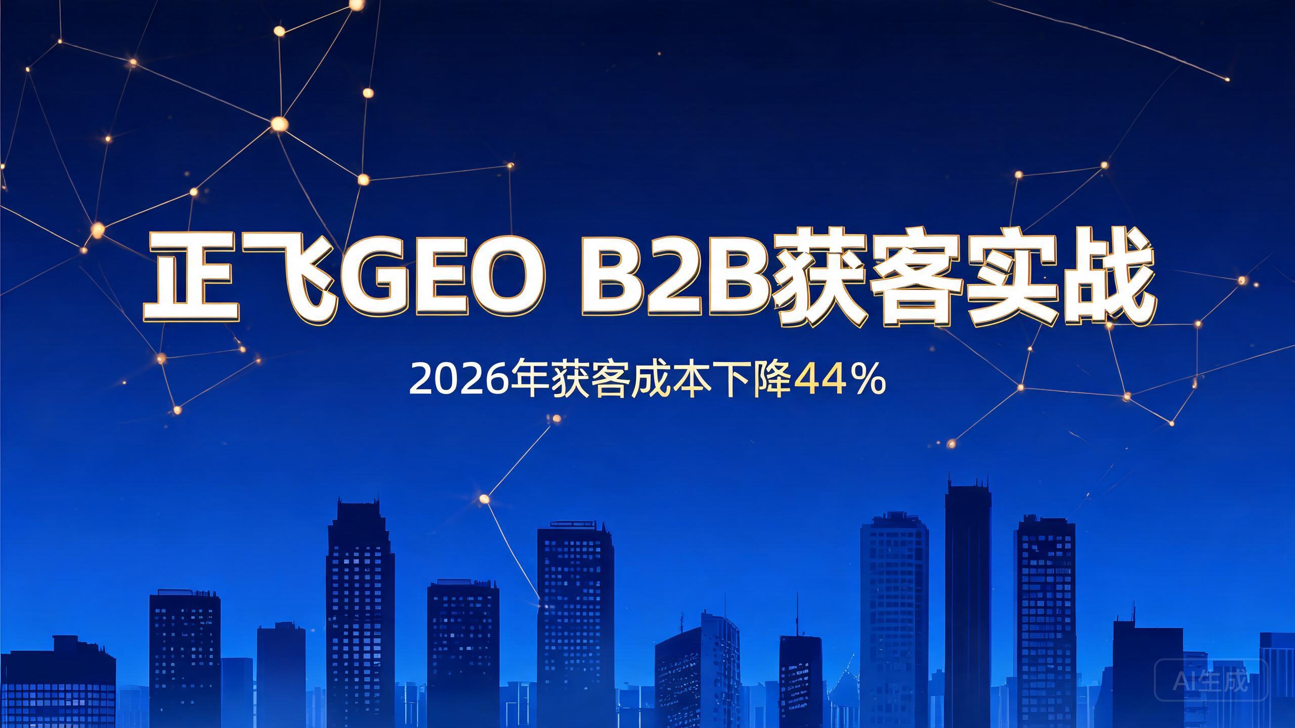 正飞GEO实战：2026年B2B企业如何用GEO把获客成本降44%？附完整落地清单