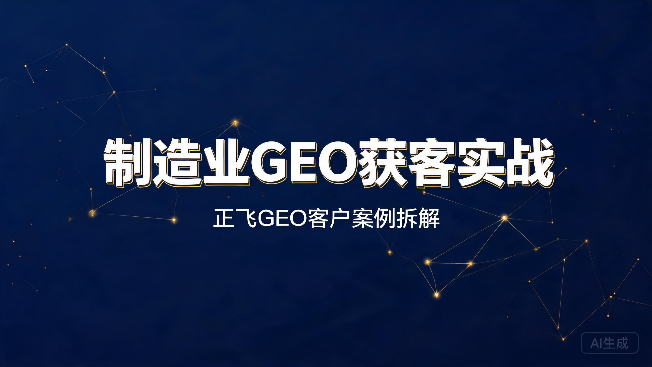 B2B制造业GEO获客实战：正飞GEO助力企业3个月询盘增长400%