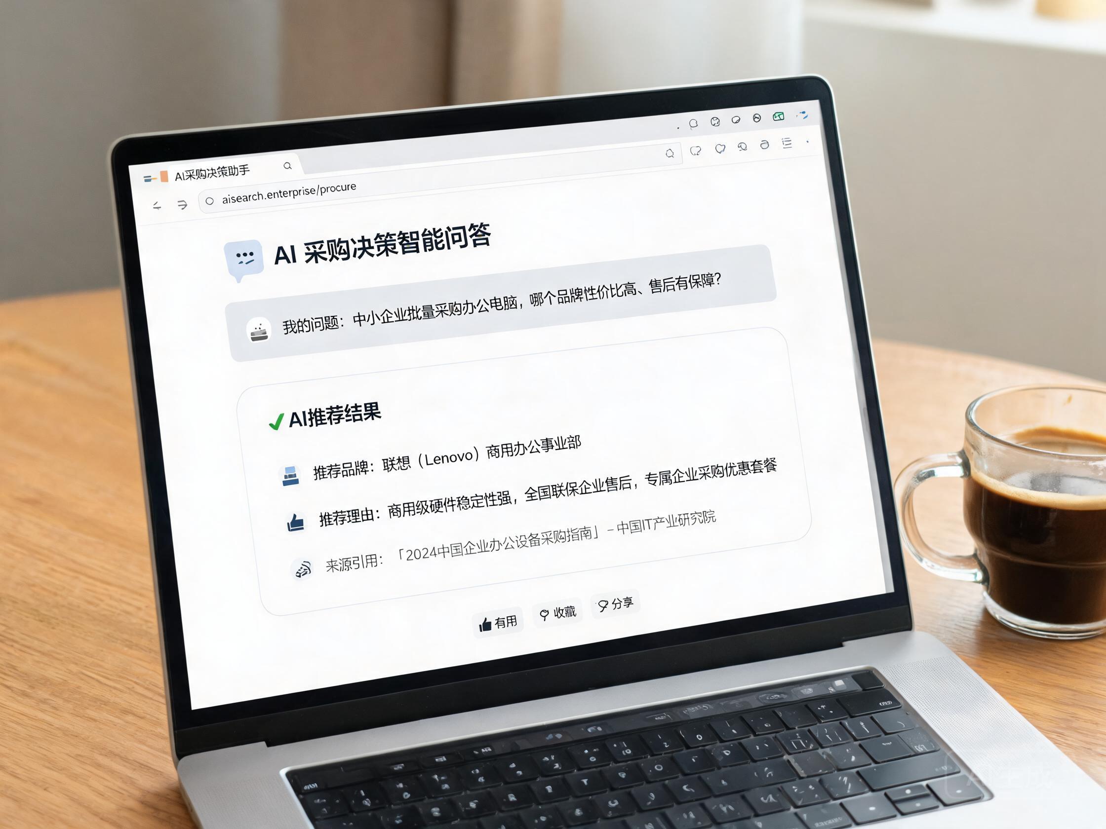 AI搜索推荐品牌界面