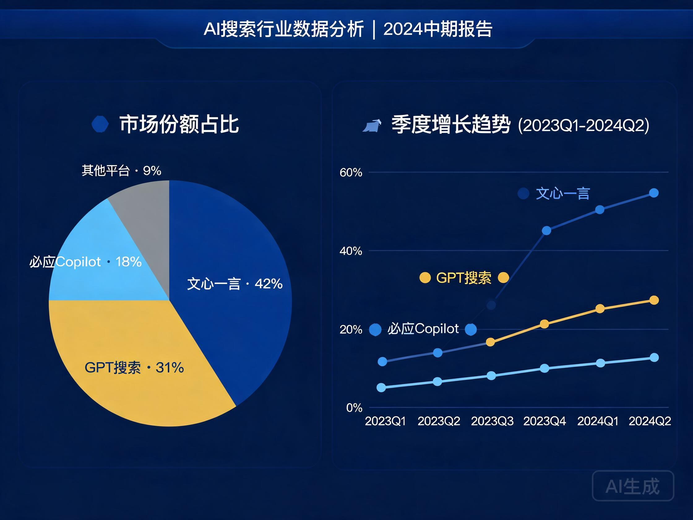 AI搜索市场份额数据看板
