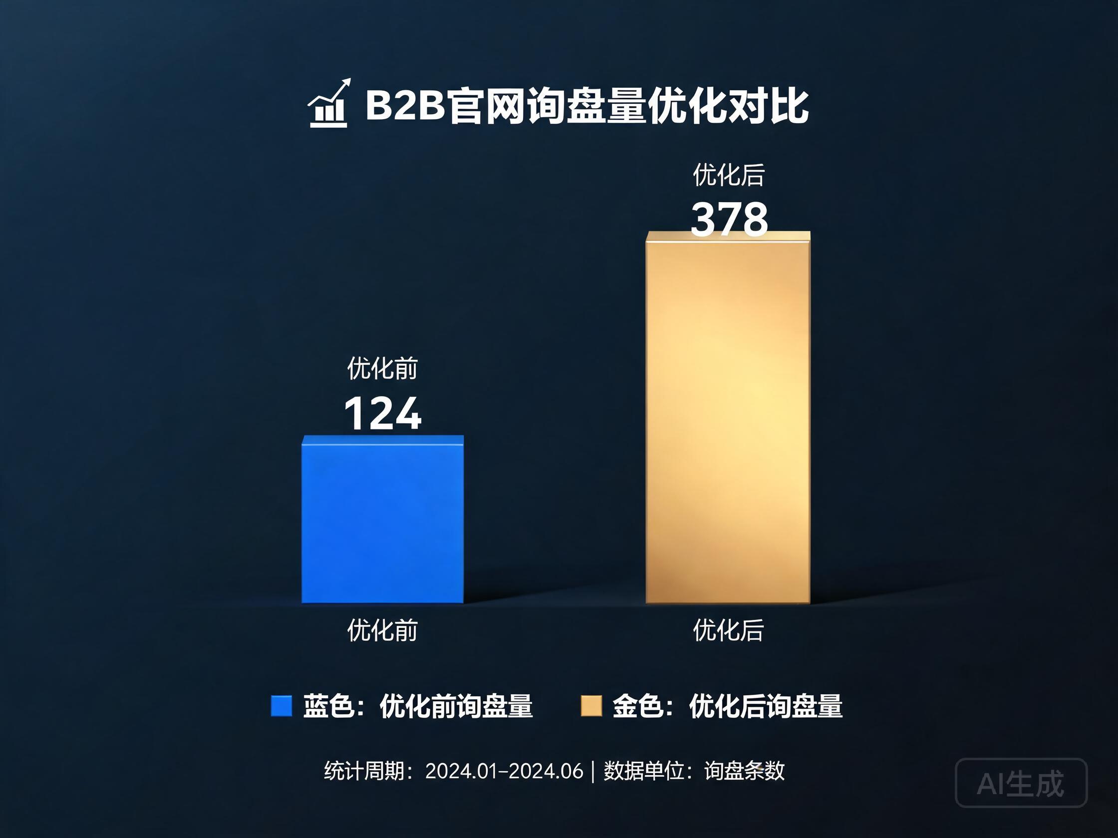 询盘量优化前后对比图