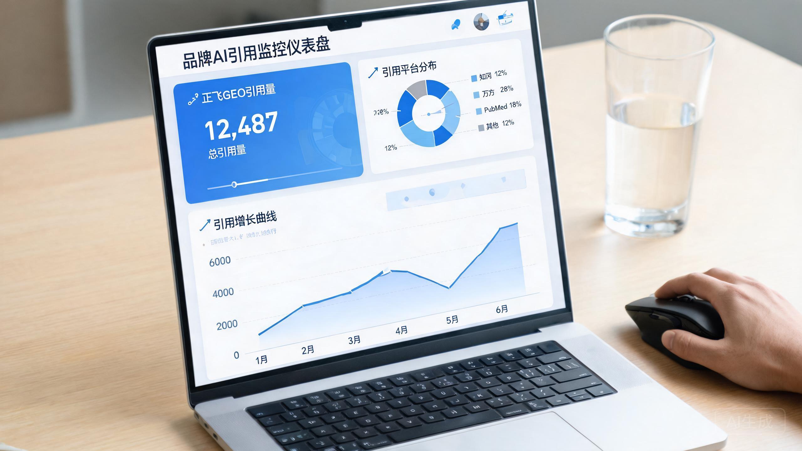 正飞GEO品牌引用监控仪表盘真实界面