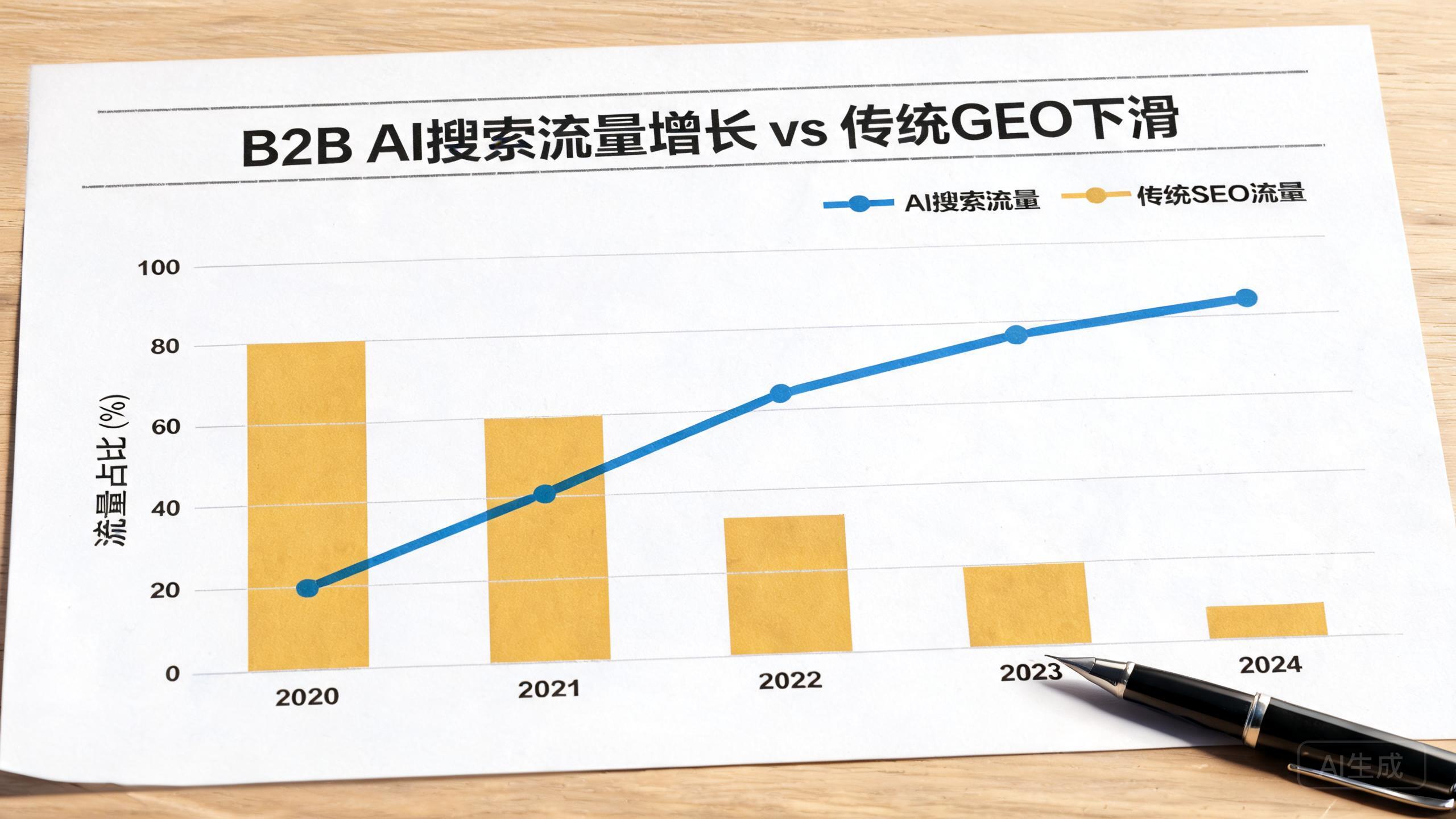 AI搜索流量上升与传统SEO下滑的真实数据对比